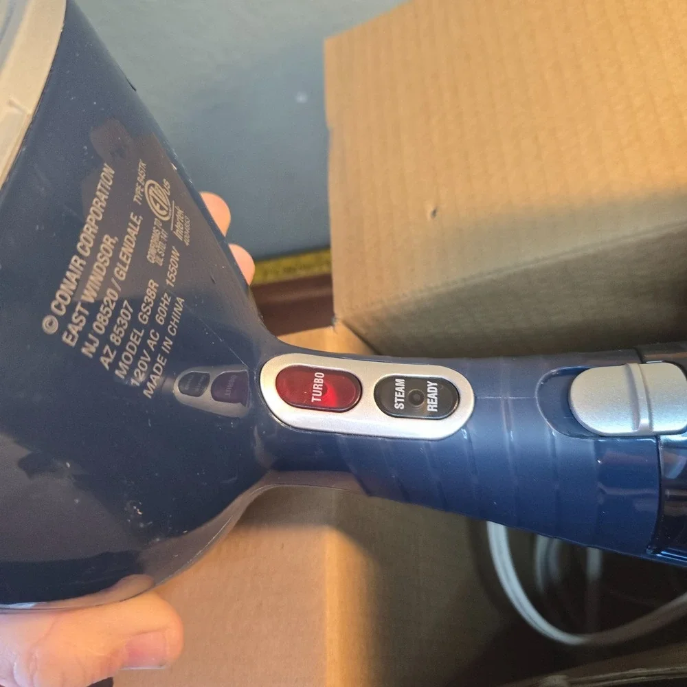 Conair Turbo ExtremeSteam Handheld Fabric Steamer - blue open box